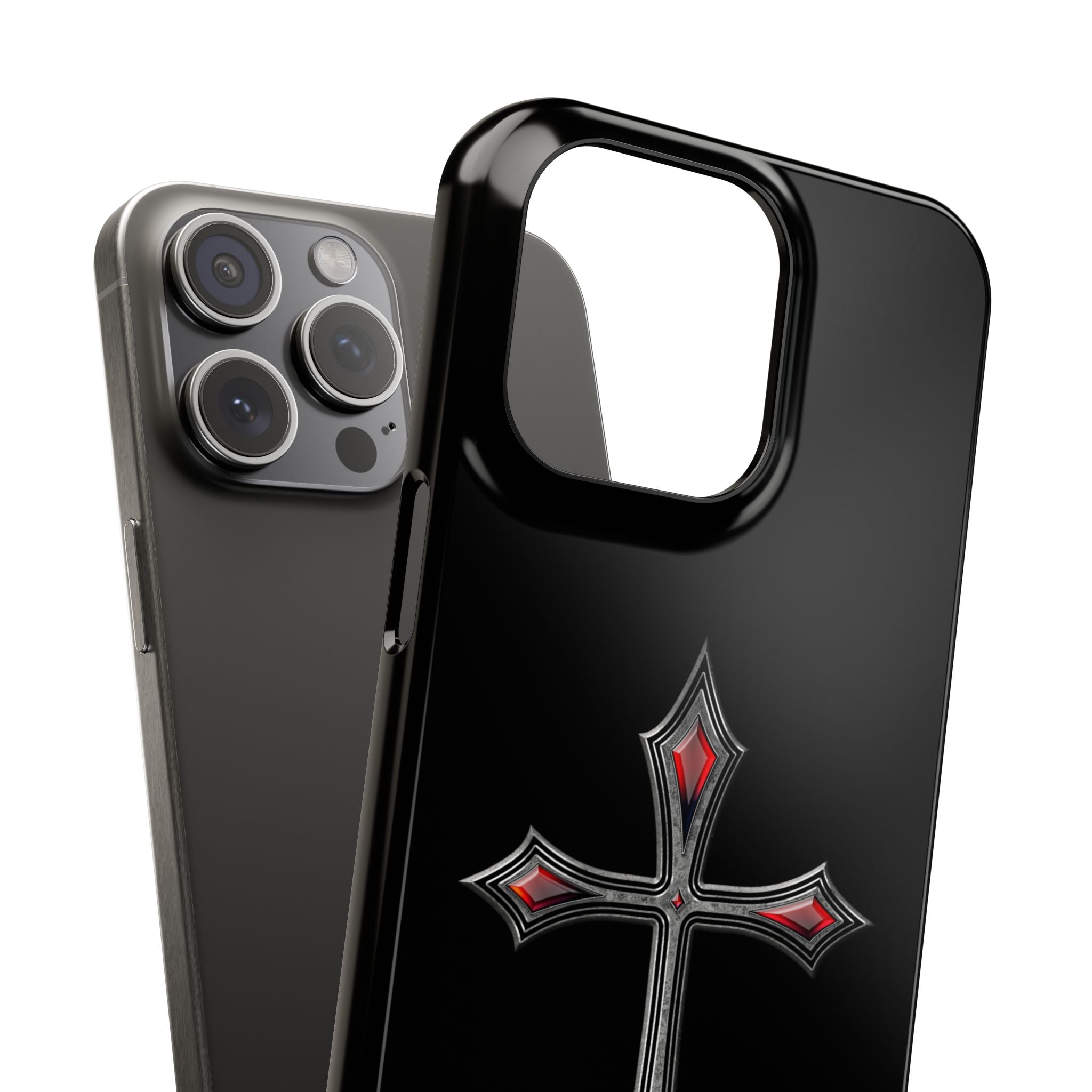 Armor Of God AOG iPhone Slim Phone Case Gothic Red Gem Cross