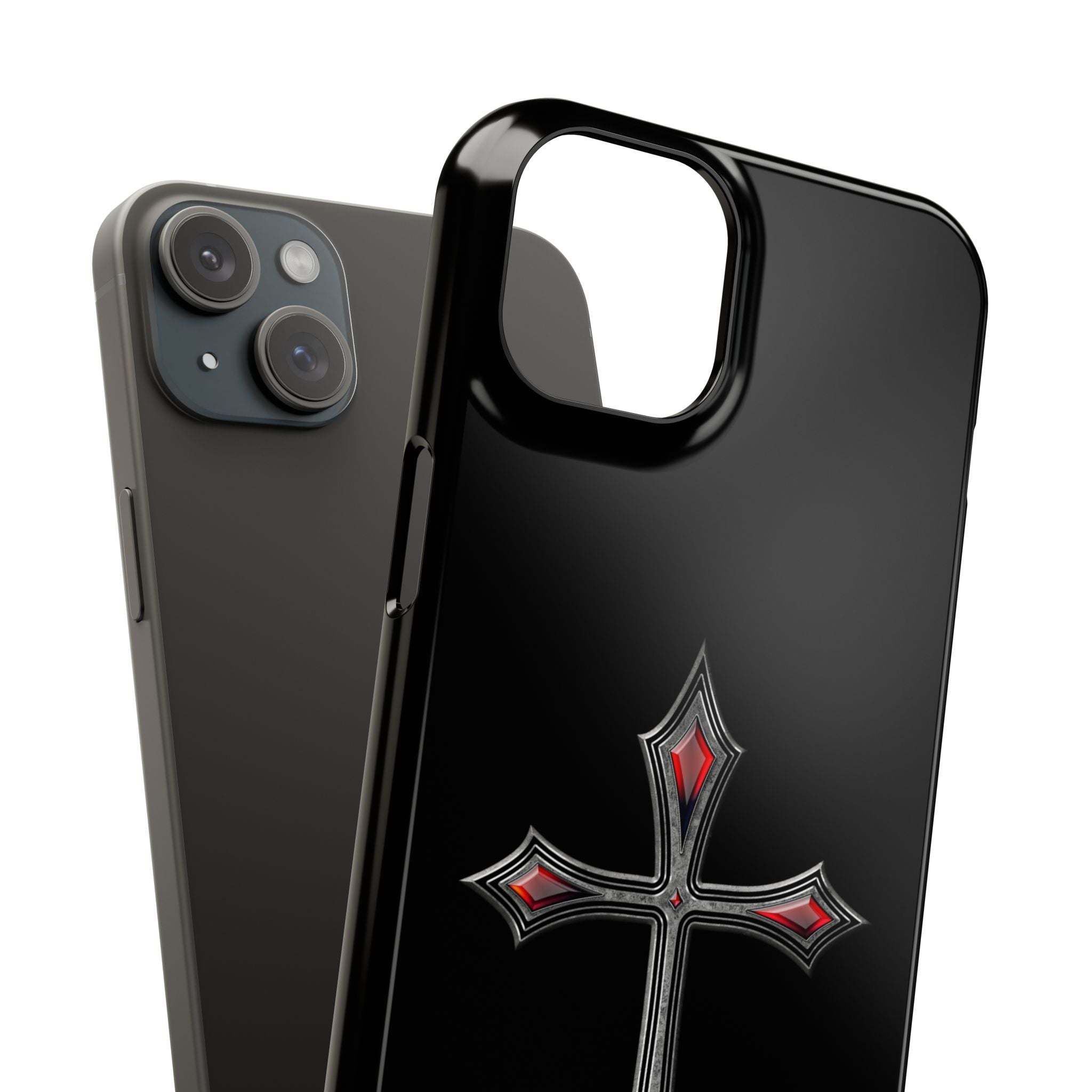Armor Of God AOG iPhone Slim Phone Case Gothic Red Gem Cross