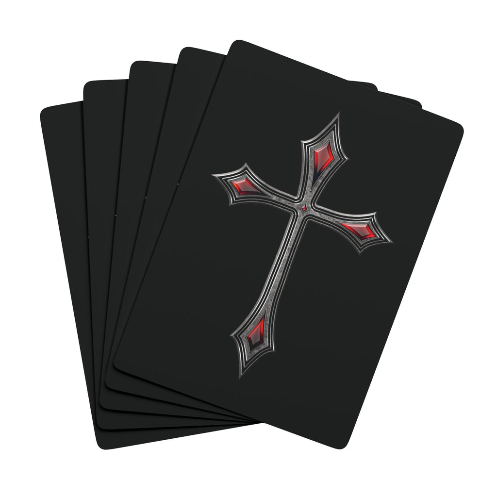 Divine Designed Armor Of God AOG Ruby Cross Playing Cards
