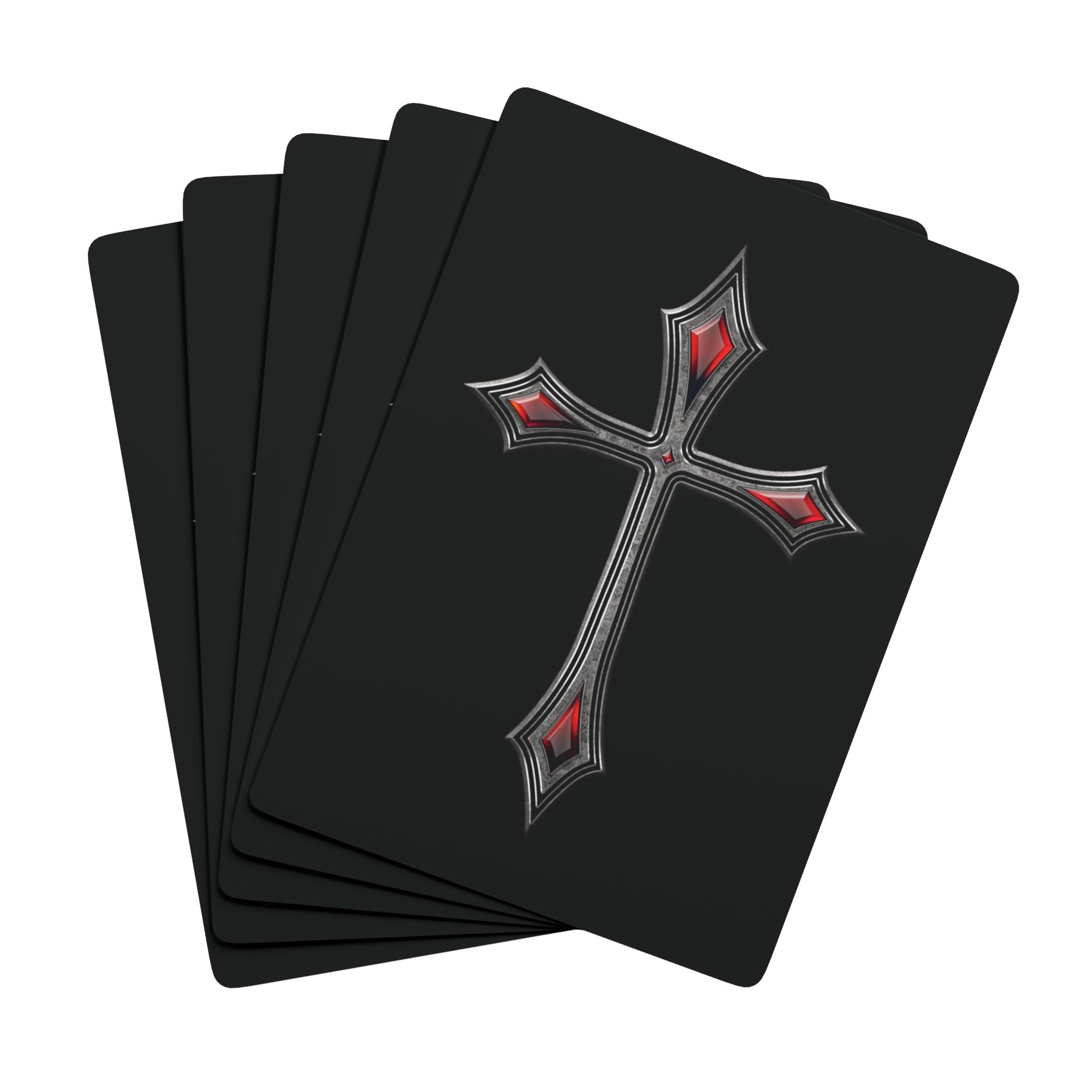 Divine Designed Armor Of God AOG Ruby Cross Playing Cards