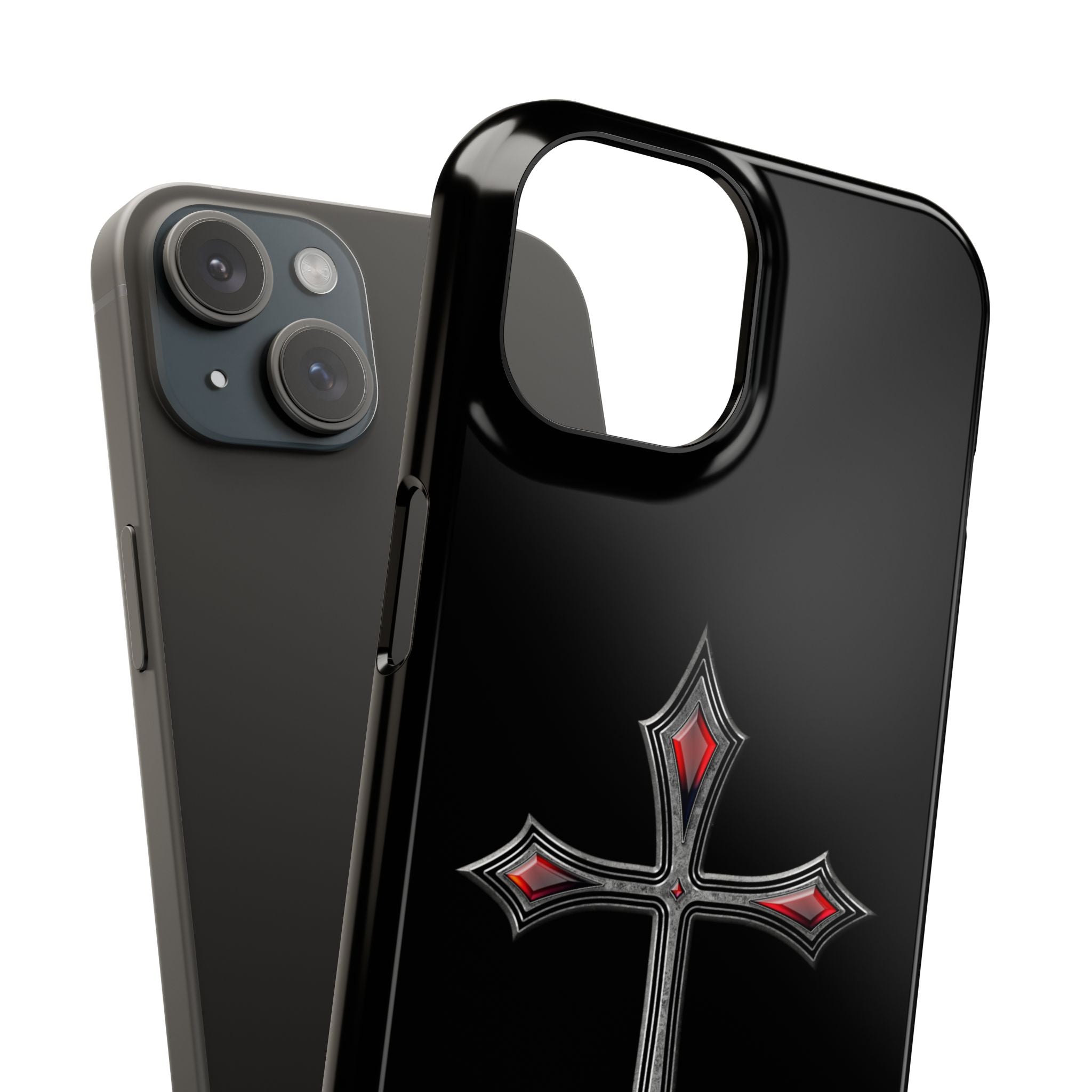 Armor Of God AOG iPhone Slim Phone Case Gothic Red Gem Cross