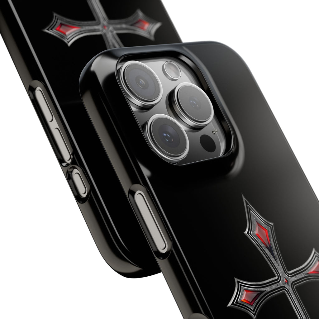 Armor Of God AOG iPhone Slim Phone Case Gothic Red Gem Cross
