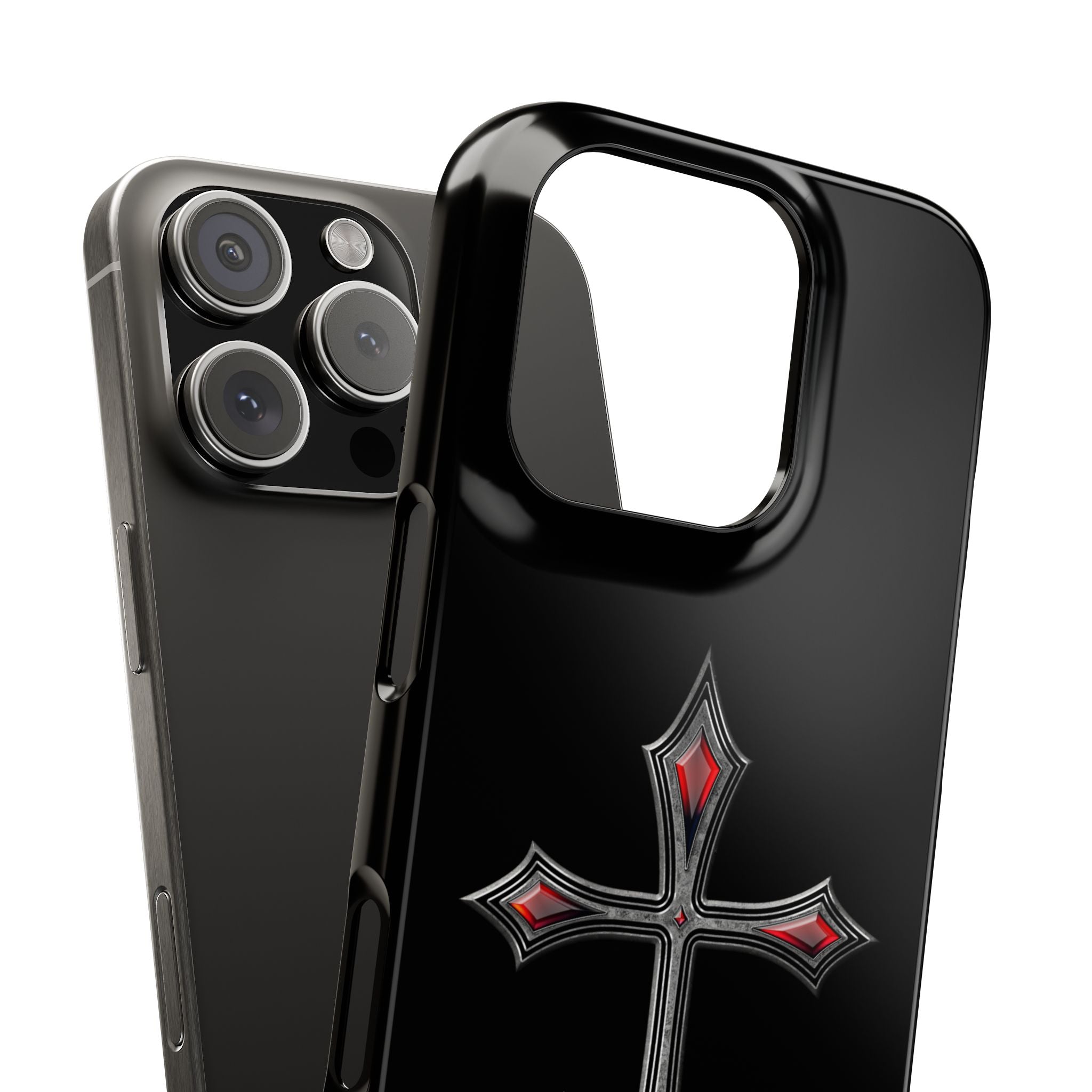 Armor Of God AOG iPhone Slim Phone Case Gothic Red Gem Cross