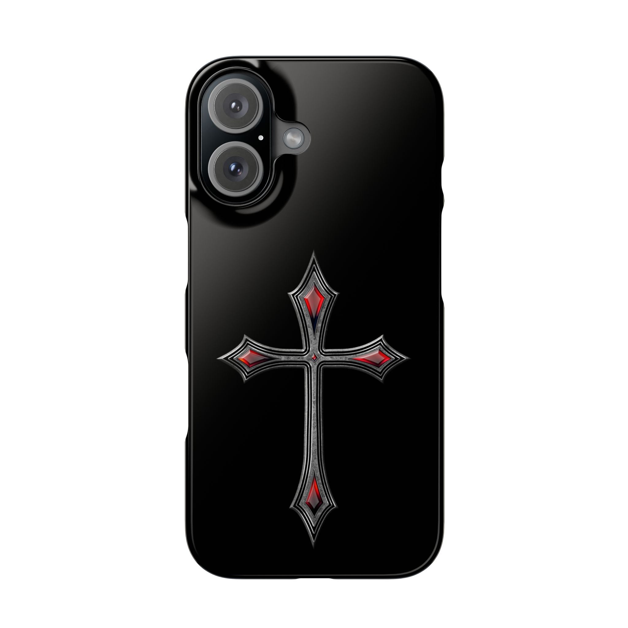 Armor Of God AOG iPhone Slim Phone Case Gothic Red Gem Cross